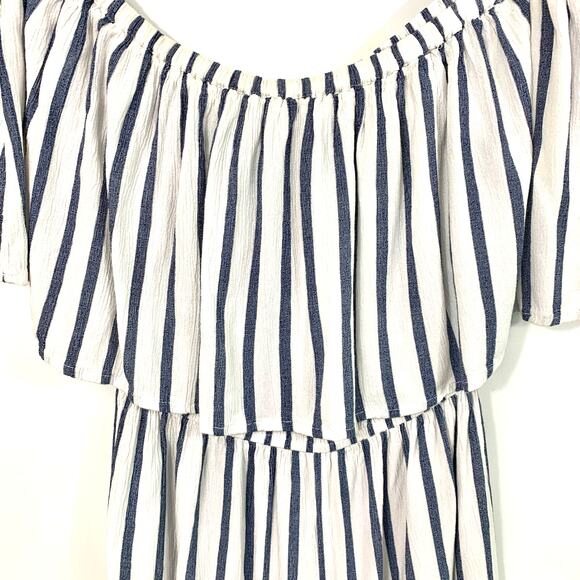 Mudpie Off Shoulder Striped Jumpsuit XS - Picture 6 of 11